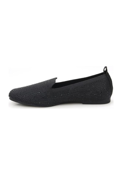 Pierre Cardin Papuçcity Sprs 03401 Kadın Günlük Keten Taşlı Babet Sıyah