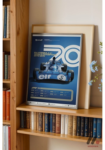 Formula 1 Şampiyonları 1970-1979, Siyah Çerçeveli Duvar Tablosu - Oto Severlere Özel Hediye