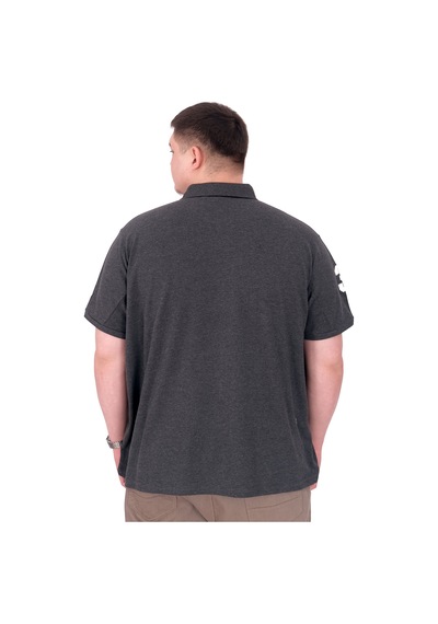 Mode Xl Büyük Beden Erkek T-shirt Polo Yaka Nakış Detaylı U25311 Antrasit Antrasit
