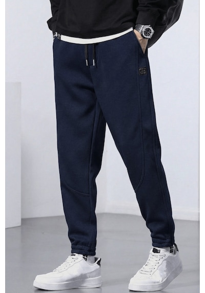Genius Store Genıus Store Erkek Eşofman İçi Polarlı Bağcıklı Bel Jogger Spor Eşofman Altı Spor-esf001 Lacivert