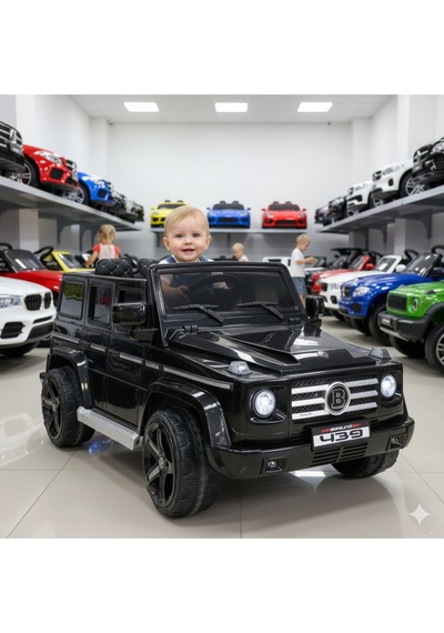 439 Bhu12 Akülü Jeep Araba 12v Brabus Mercedes Uzaktan Kumandalı Babyhope Akülü Araba Siyah