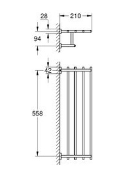 Grohe Essentials Cube Havluluk - 40512001 Krom