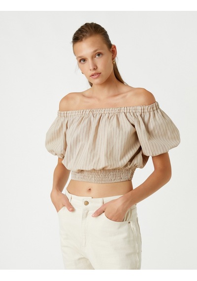 Koton Omzu Açık Crop Bluz Beli Lastikli Keten Karışımlı Kırmızı Çizgili 2sak30009cw 2SAK30009CW53V Kırmızı Çizgili Koton Omzu Açık Crop Bluz Beli Lastikli Keten Karışımlı Kırmızı Çizgili 2sak30009cw 2SAK30009CW53V Kırmızı Çizgili