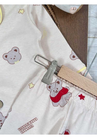Bebek Ve Çocuk Pijama Takımı 4bb2 Bej