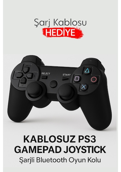 Ps3 Kablosuz Oyun Kolu Şarjlı Bluetooth Gamepad Joystick