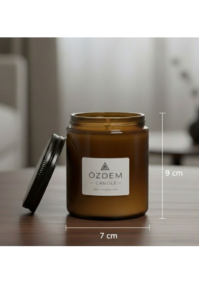 Özdemcandle Amber Cam Dekoratif Kokulu Soya Mum Koku Seçenekleri İçin Ürün Açıklamasını İnceleyiniz Amber Cam - Beyaz Mum