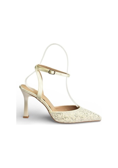 Fox Shoes U676417604 Ten Kumaş İnce Topuklu Kadın Abiye Ayakkabı Ten
