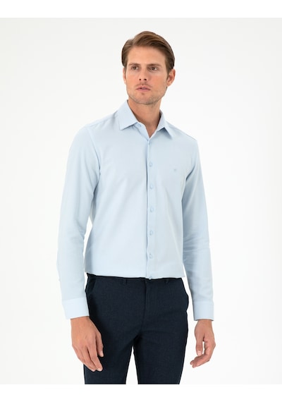 Pierre Cardin Erkek Açık Mavi Gömlek Desenli 50294732-vr003 Açık Mavi