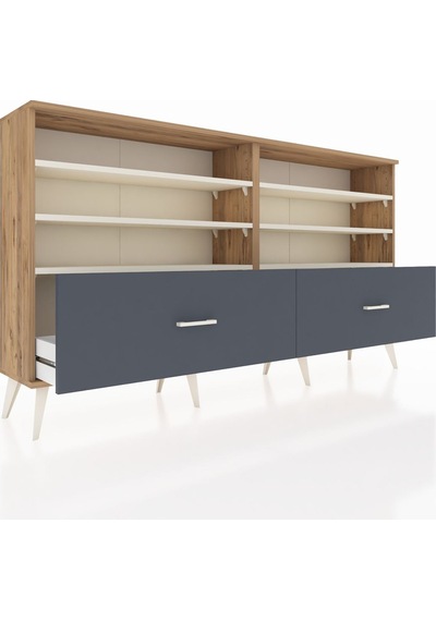 Arges Konsol 6 Raflı 2 Çekmeceli 176x30x99 Çam-aytaşı/antrasit Çam-aytaşı/antrasit Arges Konsol 6 Raflı 2 Çekmeceli 176x30x99 Çam-aytaşı/antrasit Çam-aytaşı/antrasit