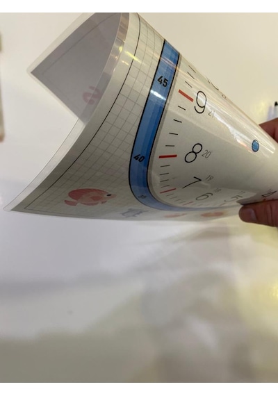 Yaz Sil Saat Kaç Materyali  Çocuk Saat Öğrenme A4 PVC Kaplı