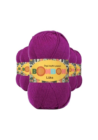 Bonbon 5 Adet Lüks Patik Ipi Yünü Koyu Fuşya 98677 769106599001