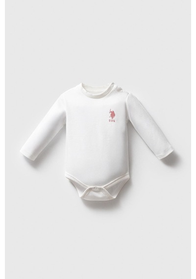 U.s. Polo Assn. Kız Bebek 3'lü Body Set Açık Pembe-1700 Pembe
