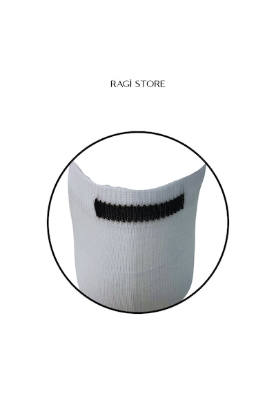Ragi Store 4'lü Beyaz Dikişsiz Penye Erkek Patik Çorap Beyaz