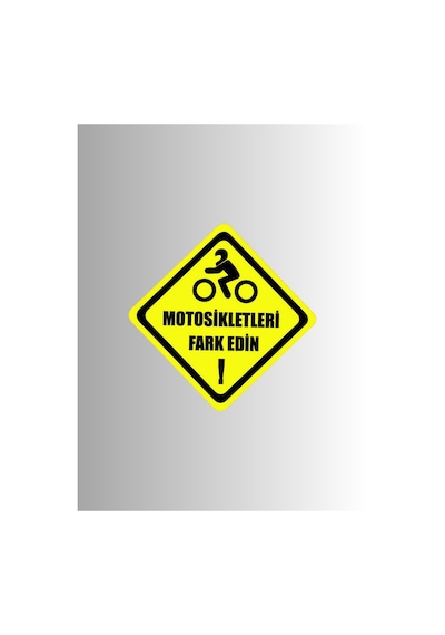Motosikletleri Fark Edin 7x7cm Sticker Etiket
