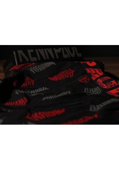 Kennpaul 3xl 6xl Büyük Beden Boxer Desenli, Yumuşak Pamuk, Şık Stil Siyah - Gri