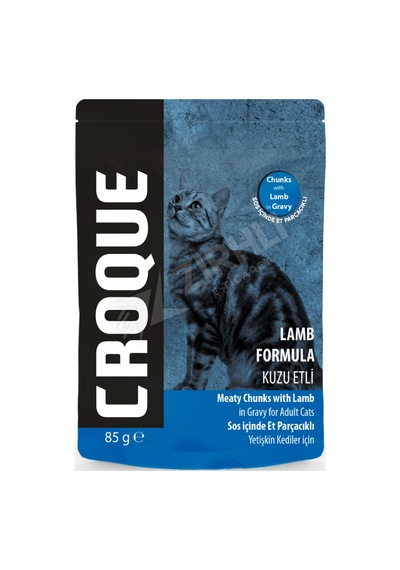 4 Adet Croque Pouch Kuzu Etli Yetişkin Kedi Maması 85 Gr