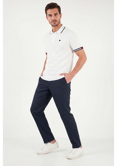 Buratti Pamuklu Regular Fit Düğmeli Polo T Shirt Erkek Polo T Shirt 5904066 Beyaz