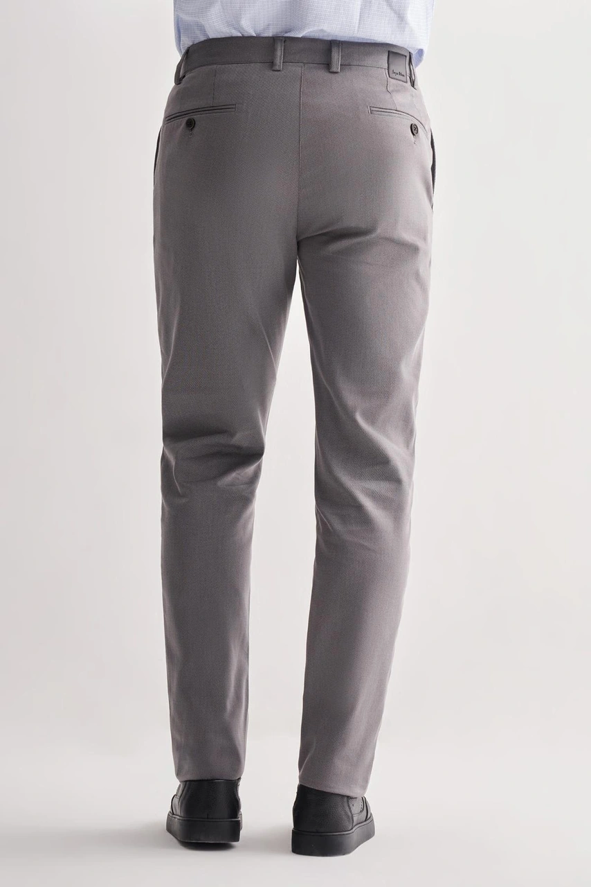 İmza Füme Yan Cep Düz Paça Pamuklu Comfort Fit Chino Casual Pantolon 1003255166 Füme