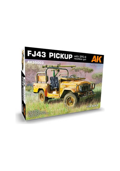 Ak 35003 1/35 Ölçek, Fj43 Kamyonet Spg-9 Geri Tepmesiz Silahlı , Askeri Araç Plastik Model Kiti