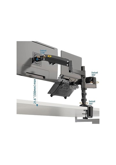Ergoflex Ef S16 Çift Kol 17-32 İnch Uyumlu Amortisörlü 2-9 Kg Monitör Standı 2026 Versiyon