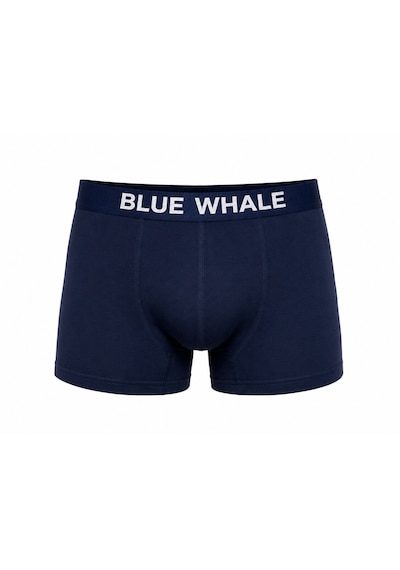 Blue Whale Organik Pamuklu Likralı Ultra Rahat Erkek Boxer Lacivert