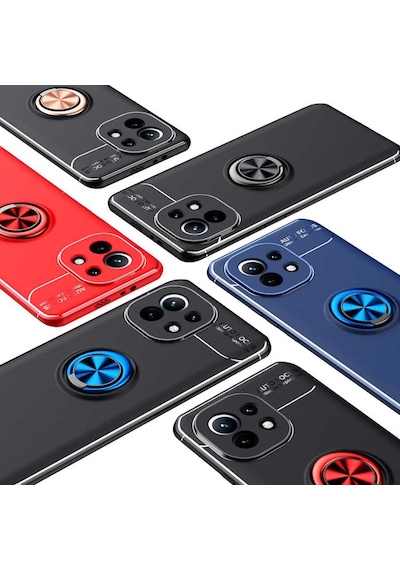 Xiaomi Mi 11 Kılıf Yüzüklü Magnetli Ravel Case