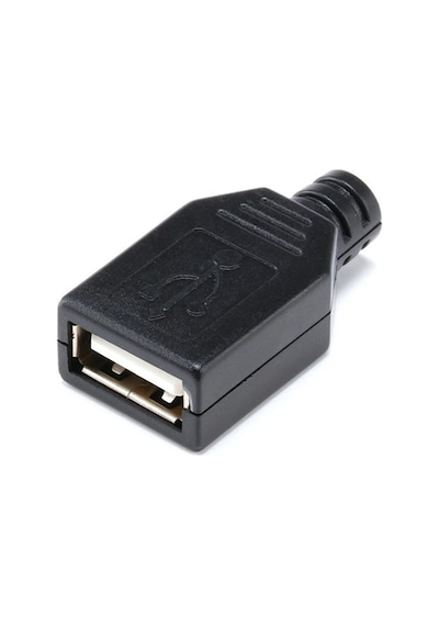 10 Adet 4 Pin 2.0 Usb Dişi Soket Plastik Kapaklı Usb Fiş Konektör