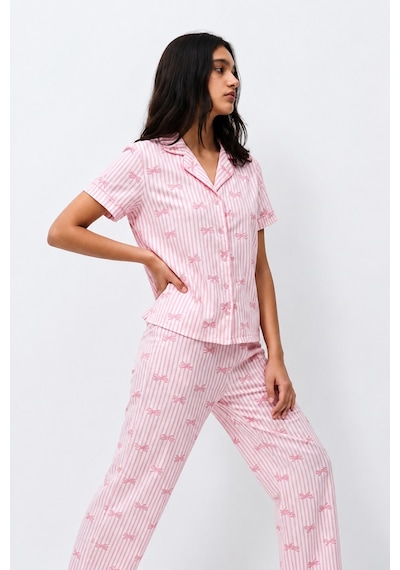 Standart Boy Elastanlı Pembe Pijama Takımı