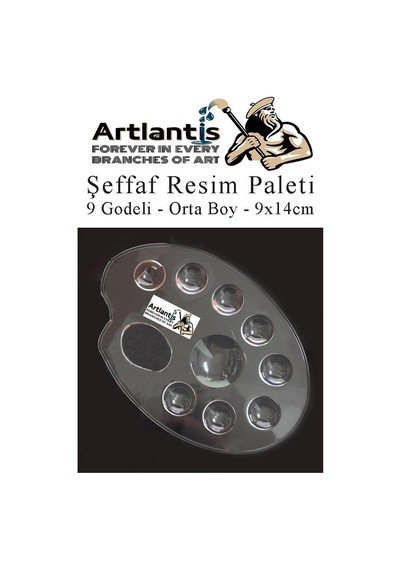 Şeffaf Resim Paleti Plastik 1 Adet Godeli Ressam Paleti Boyama Paleti Akrilik Boya Guaj Boya Suluboya