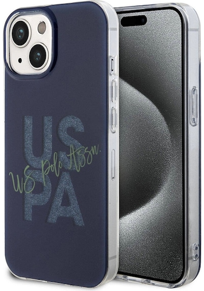 Apple Uyumlu iPhone 15 Kılıf U.s. Polo Assn. Lisanslı Simli Parlak Alfabe Tasarım Kapak