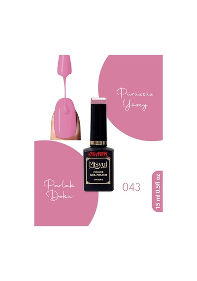 Adanil 15 ML Misyul Profesyonel Kalıcı Oje No:043