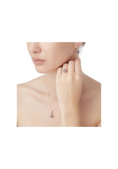 Gülaylar - Altın 14 Ayar Renkli Fantazi Küpe N11.12234