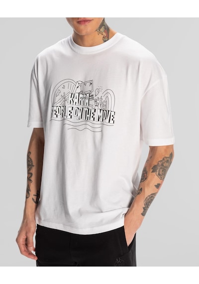 Kappa Logo Fred Erkek T-shirt-beyaz