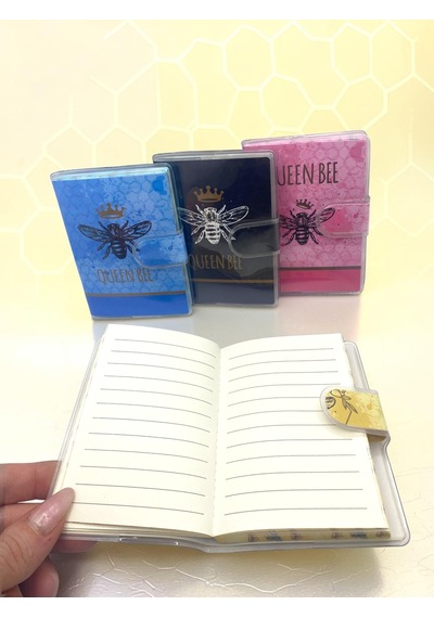 Queen Bee A7 Not Defteri , Çıt Çıtlı Cep Defteri - Sarı