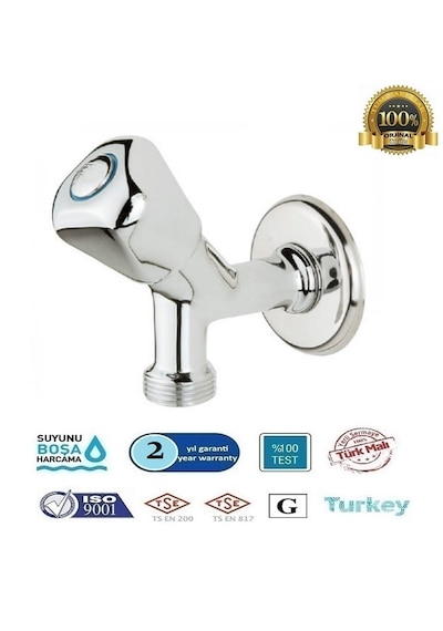 Şahinler Klasik Çamaşır, Bulaşık Makina Musluğu - %100 Prinç Krom