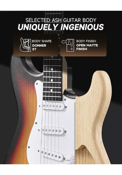 Donner Dst-80 St Elektro Gitar Seti Sunburst