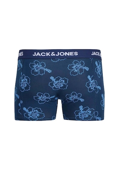 Jack & Jones 12298171 Jacanthony Prınt Trunks 3 Pack Blue Erkek Boxer Mavi