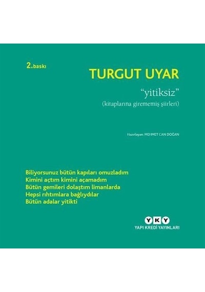 Yitiksiz - Turgut Uyar - Yapı Kredi Yayınları