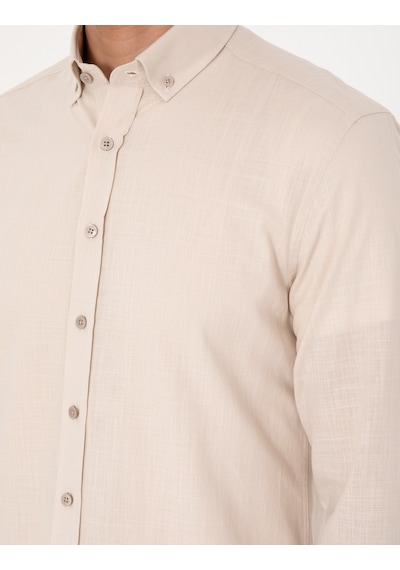 Pierre Cardin Erkek Bej Gömlek Desenli 50307025-vr011 Bej