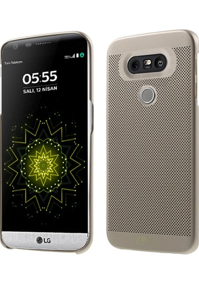 LG Uyumlu G5 Kilif Loopee Point Sert Arka Kapak Gold 128942763