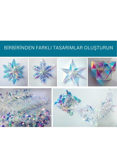 Yanardöner Jelatin Ambalaj Kağıdı,10 Adet 57x57cm,gökkuşağı Efektli Çiçek Ve Hediye Paketleme Kağıdı