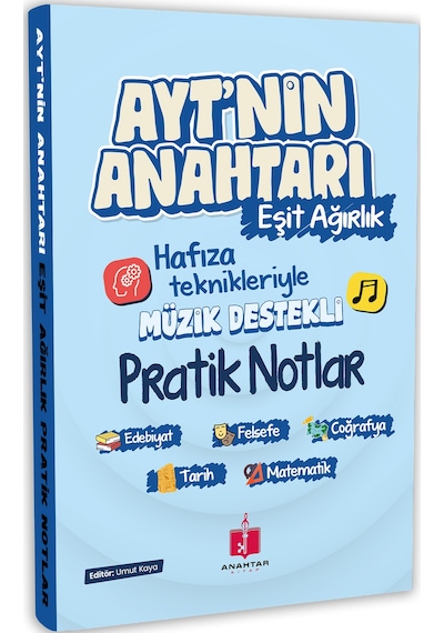 2026 Ayt'nin Anahtarı Eşit Ağırlık Tek Kitap Hafıza Teknikleriyle Müzik Destekli Pratik Notlar
