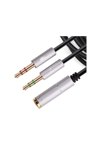 Hadron HN4624 Plastik 20 CM Mikrofon To Audio Kablo Siyah
