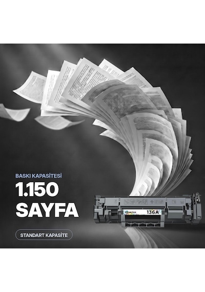 Hp Laserjet Mfp M236sdw Uyumlu  Toner Çipli W1360a 4'lü 1.150 Sayfa
