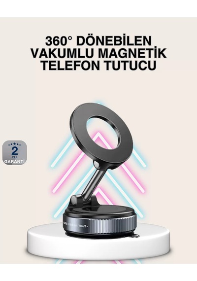 Güçlü Mıknatıslı Vakumlu Araç Telefon Tutucu Alüminyum Gövde Diğer
