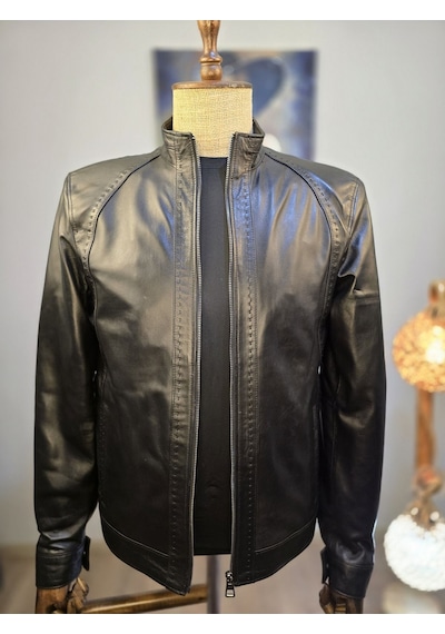 Always Leather Ince Işçilikli Usta İşi Özel Dikim Hakiki Kuzu Derisi 1803340037 Siyah