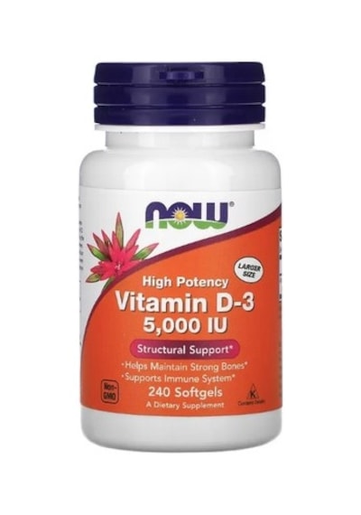 Now Foods, Vitamin D3 High Potency, 125 Μg 5000 Iu , 240 Softg