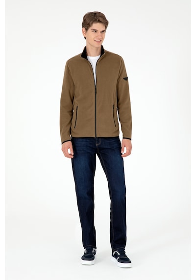 U.S. Polo Assn. Erkek Haki Basic Polar Hırka 50298066-VR027