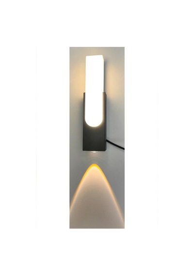 Cata Ct-7067 10w Hawai Led Aplik Dış Mekan Duvar Armatürü Modern Bahçe Duvar Lambası 3200k Günışığı Siyah