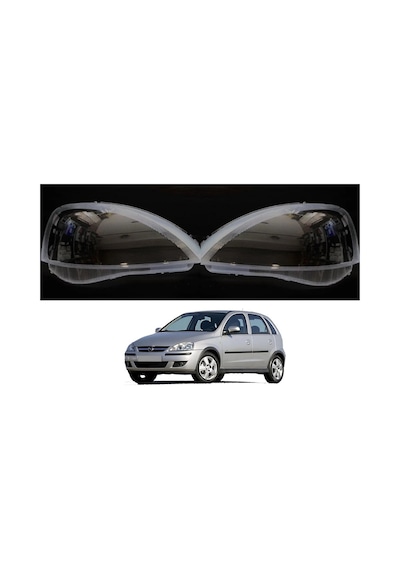 Opel Corsa C Kasa 2001-2006 Uyumlu Sağ Ve Sol Takım Far Camı
